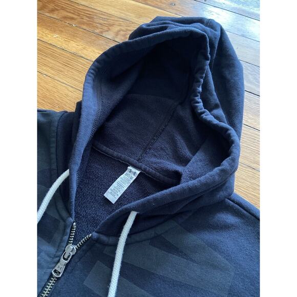 UNDER ARMOUR Black /Grey Full Zip Cotton Hoodie Mens sz M - Picture 7 of 9